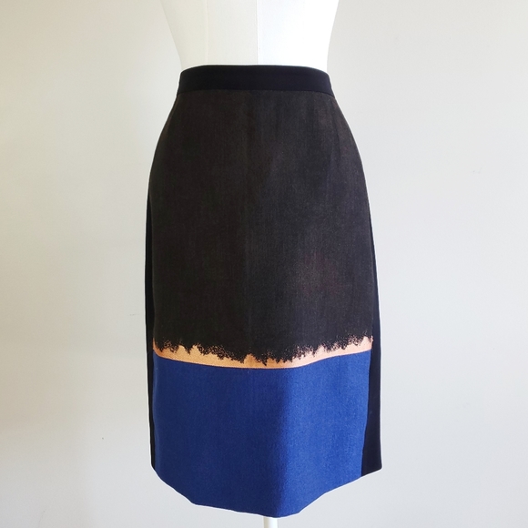 Hugo Boss Dresses & Skirts - Hugo Boss panel pencil skirt, navy, blue and brown